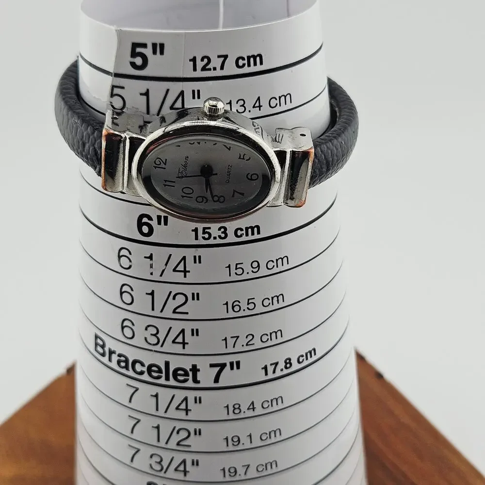 Eikon Women's Silver Tone Analog Dial Cuff Bracelet Watch Everyday Casual Simple